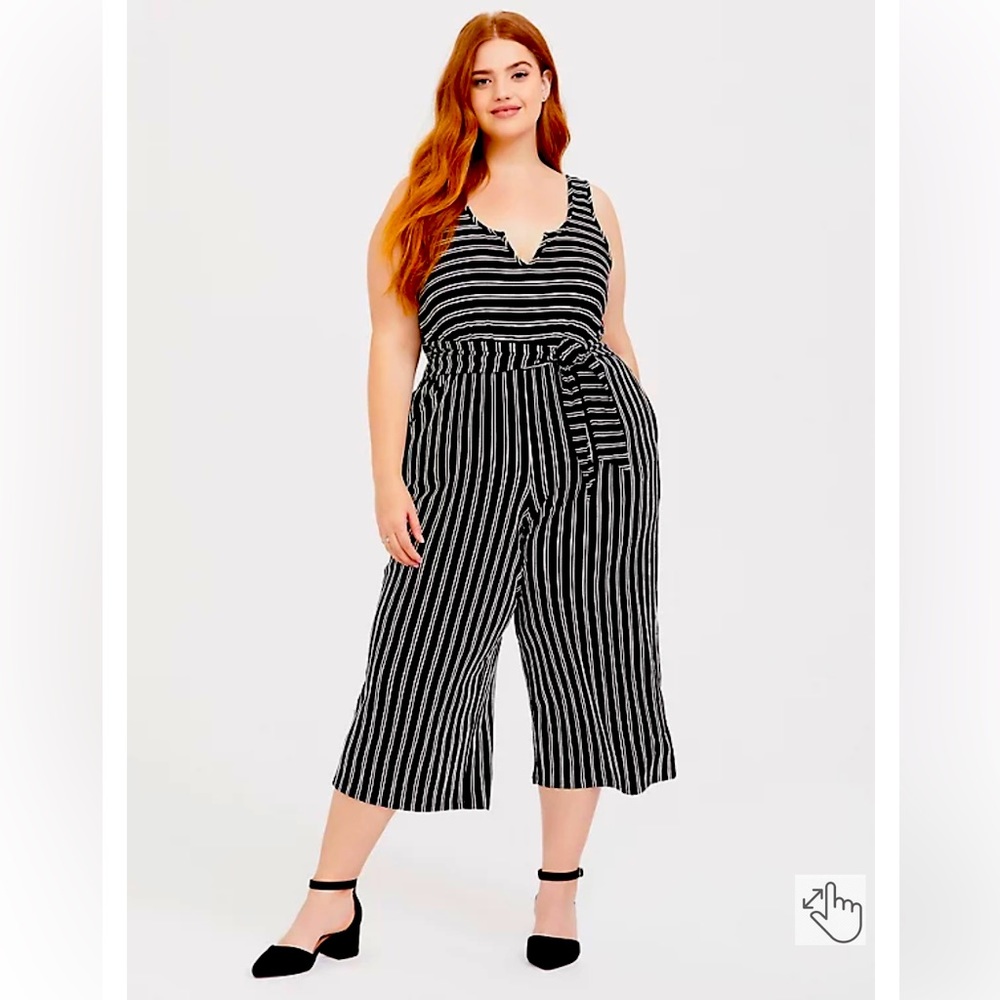 Torrid Romper black & white stripe. Size 3